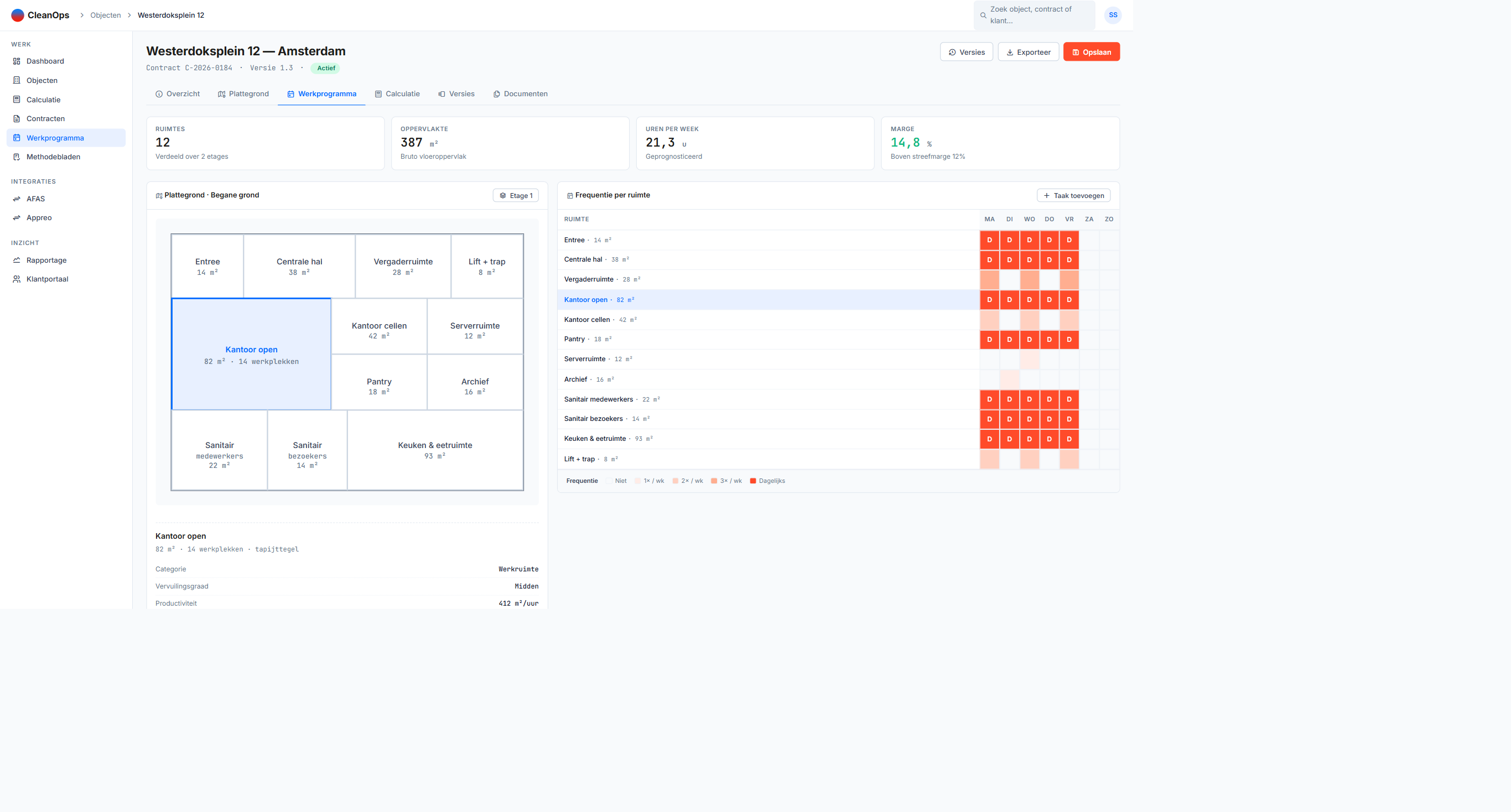Werkprogramma builder voor CleanOps