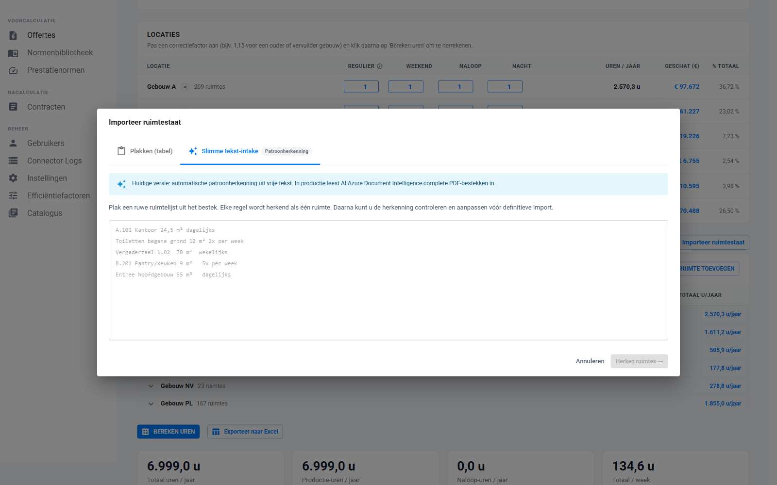 Intake bestek en ruimtestaat in CleanOps
